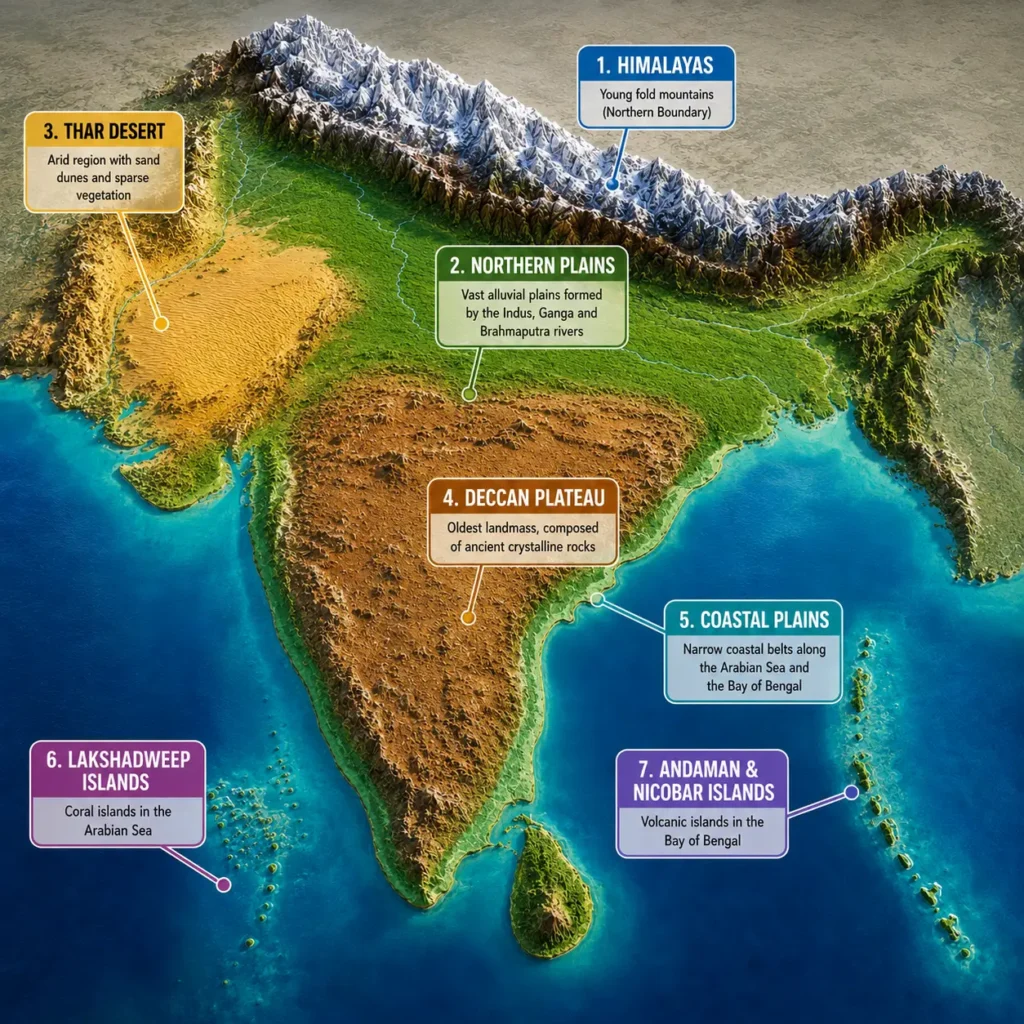 SCERT Class 6 Social Science Chapter 5 - Physiographic Divisions of India